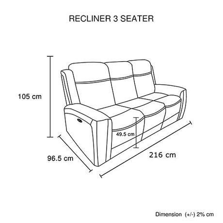 Luxury Electric Leather Recliner Set