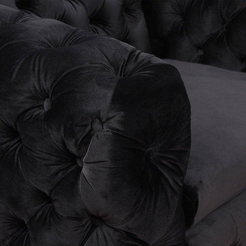 Salobrena 3+2+1 Seater Sofa, Black