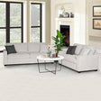 Frigiliana grey fabric sofa in a modern living room