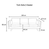 Beige Fabric Lounge Sofa Set - 3+2+1 Seater