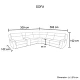 Harley Large Modular Lounge Suite with Recliner