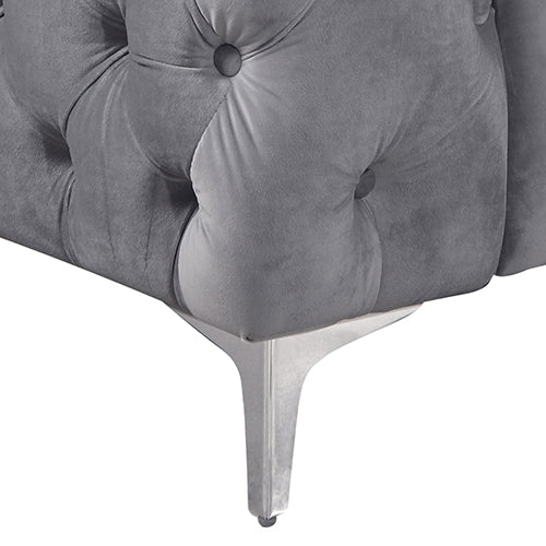 Jacques 2 Seater Grey Velvet Sofa