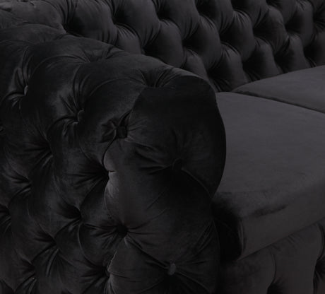 Salobrena 3 Seater Sofa, Black
