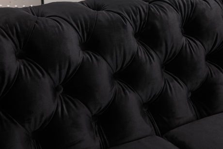 Salobrena 3 Seater Sofa, Black