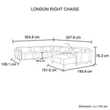 London 5 Seater Genuine Leather Recliner Sofa