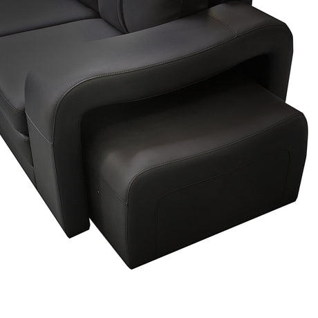 Luxurious 6-Seater Faux Leather Corner Sofa