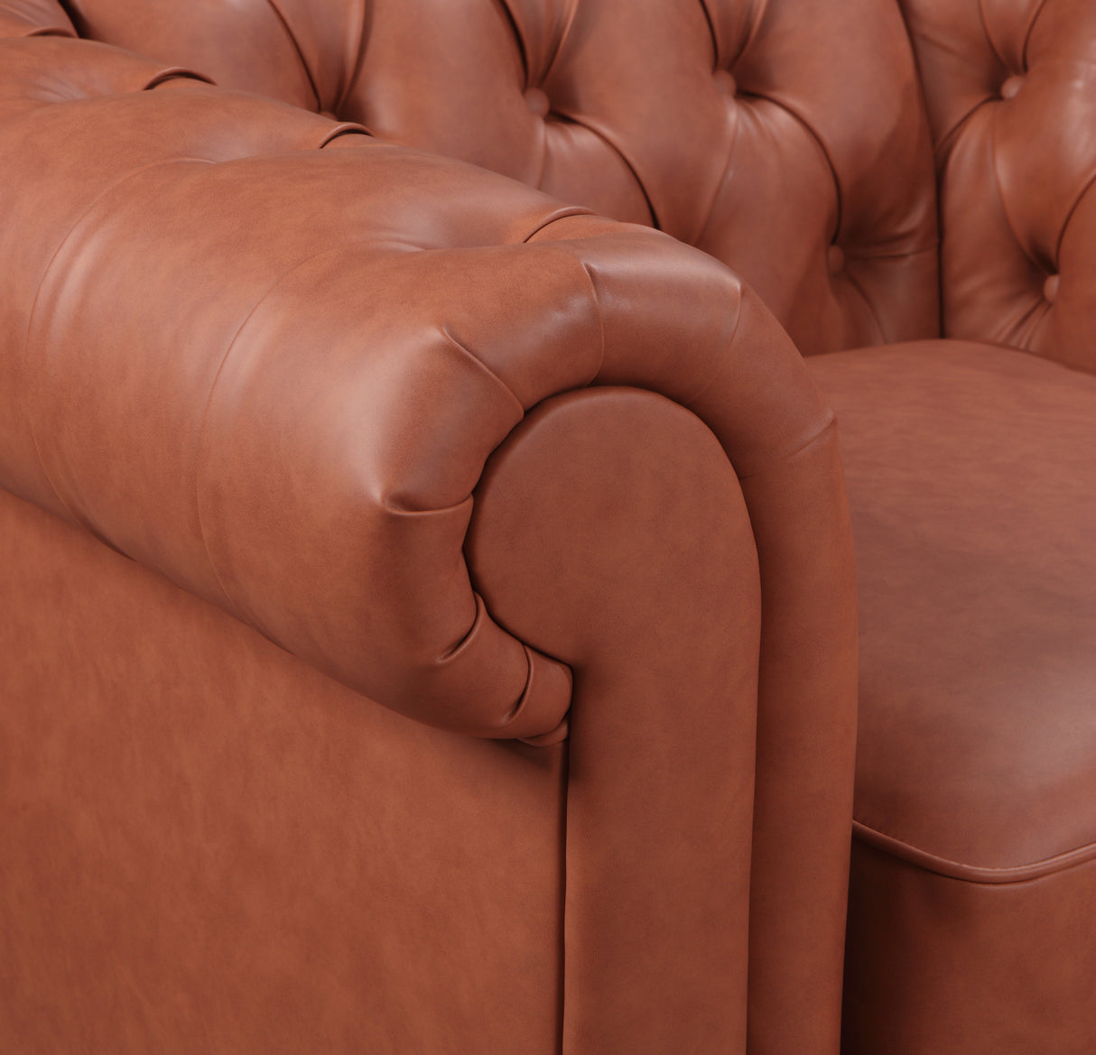 Madeline Two Seater Sofa, Brown, view 3