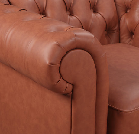 Madeline Two Seater Sofa, Brown, view 3