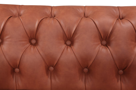 Madeline Two Seater Sofa, Brown, view 5