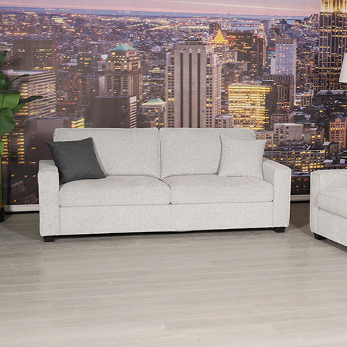 Milano 3-Seater Sofa Set — Grey Polyester Fabric, Individual Pocket Springs, Two Pillows — Allure Home Collections
