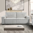 Portocolom beige fabric sofa in a modern living room