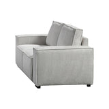 Reno 3-Seater Sofa — Beige Fabric, Knock-Down Feature, Wooden Structure — Allure Home Collections