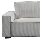Reno 3-Seater Sofa — Beige Fabric, Knock-Down Feature, Wooden Structure — Allure Home Collections