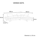 5 Seater Grey Leatherette Corner Sofa