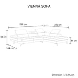 Altea 5 Seater Chaise Sofa, Grey