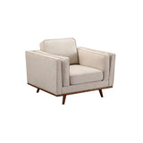 Modern Single Seater Armchair with Wooden Frame and Dual Layer Upholstery Allure Home Collections
