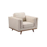 Modern Single Seater Armchair with Wooden Frame and Dual Layer Upholstery Allure Home Collections