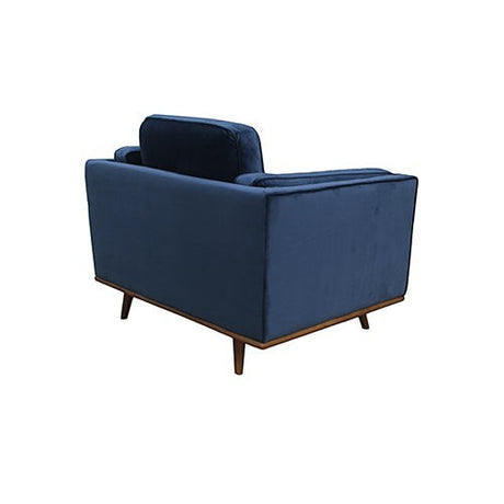 Cascade Armchair, Blue Velvet