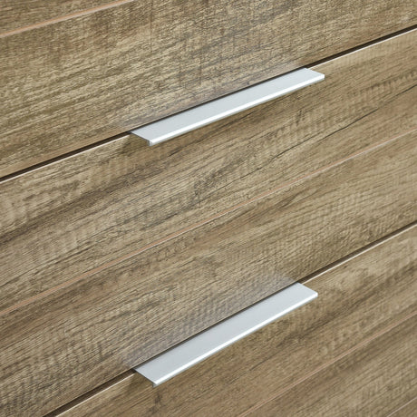 Cielo 5-Drawer Tallboy in Oak — Natural Wood-Look MDF — Allure Home Collections