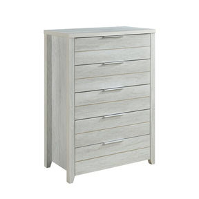 Fitzroy Falls 5 Drawer Tallboy, White Ash