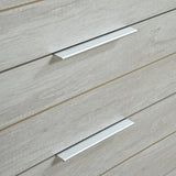 Elegant White Ash Tallboy with 5 Drawers