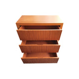 Vintage Waveform Design Tallboy with Three Drawers