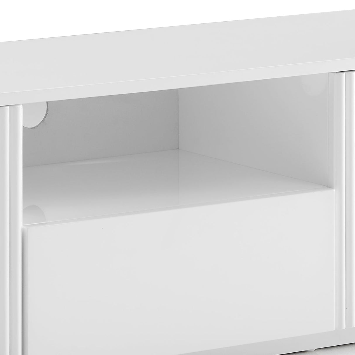 Nunamara 180cm TV Cabinet, White Gloss