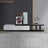 High-Gloss TV Cabinet with 2 Drawers and Tempt Glass Top — Fully Assembled — Allure Home Collections