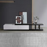 High-Gloss TV Cabinet with 2 Drawers and Tempt Glass Top — Fully Assembled — Allure Home Collections