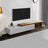 High-Gloss TV Cabinet with 2 Drawers and Tempt Glass Top — Fully Assembled — Allure Home Collections