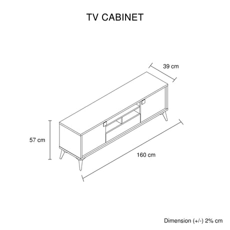 Maxwell Champagne TV Cabinet with Storage