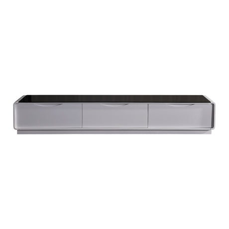 Kelso 200cm TV Cabinet, Black and White