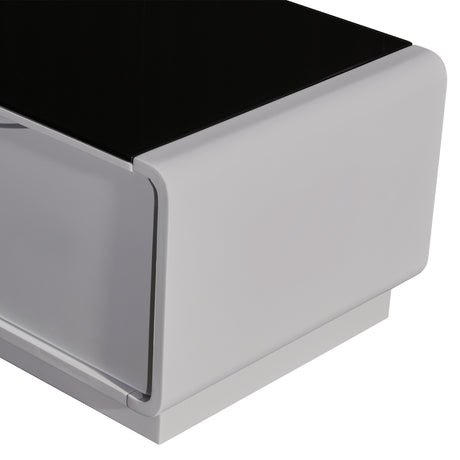 Kelso 200cm TV Cabinet, Black and White
