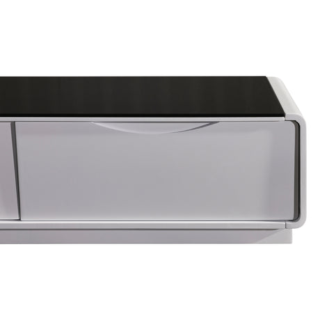 Kelso 200cm TV Cabinet, Black and White