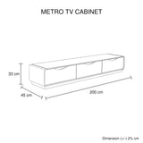 Elegant Black & White High Gloss TV Cabinet