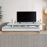 Marlin Expandable Gloss White TV Unit — Elegant and Robust — Allure Home Collections