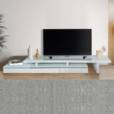 Marlin Expandable Gloss White TV Unit — Elegant and Robust — Allure Home Collections