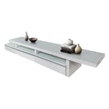 Marlin Expandable Gloss White TV Unit — Elegant and Robust — Allure Home Collections