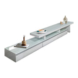 Pipers River 420cm Extendable Entertainment Unit, White Gloss