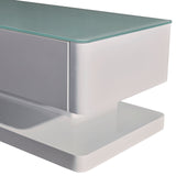 High-Gloss TV Cabinet with 3 Drawers and Tempt Glass Top — Fully Assembled — Allure Home Collections