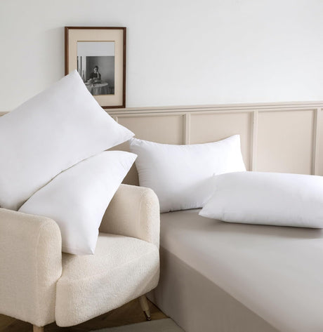 Luxury Plush Microfibre Medium Firm Pillows - 4 Pack