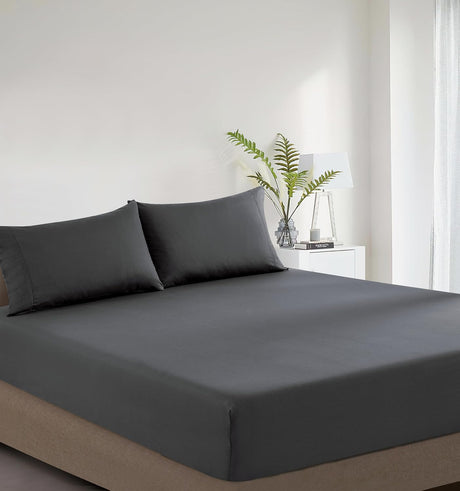 Vintage Washed Cotton Fitted Sheet Set – Ultra Soft, Breathable & Machine Washable