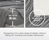 100% Vintage Washed Microfibre Fitted Sheet Set – Ultra Soft & Lightweight All-Season