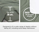 100% Vintage Washed Microfibre Fitted Sheet Set – Ultra Soft & Lightweight All &ndash;Season