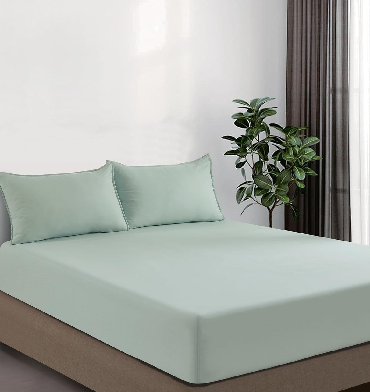 100% Vintage Washed Microfibre Fitted Sheet Set – Ultra Soft & Lightweight All-Season