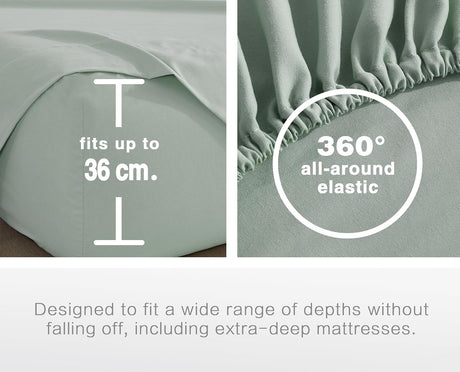 100% Vintage Washed Microfibre Fitted Sheet Set – Ultra Soft & Lightweight All-Season