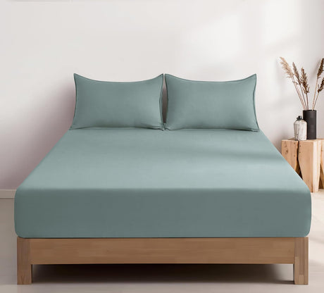 100% Vintage Washed Microfibre Fitted Sheet Set – Ultra Soft & Lightweight All-Season