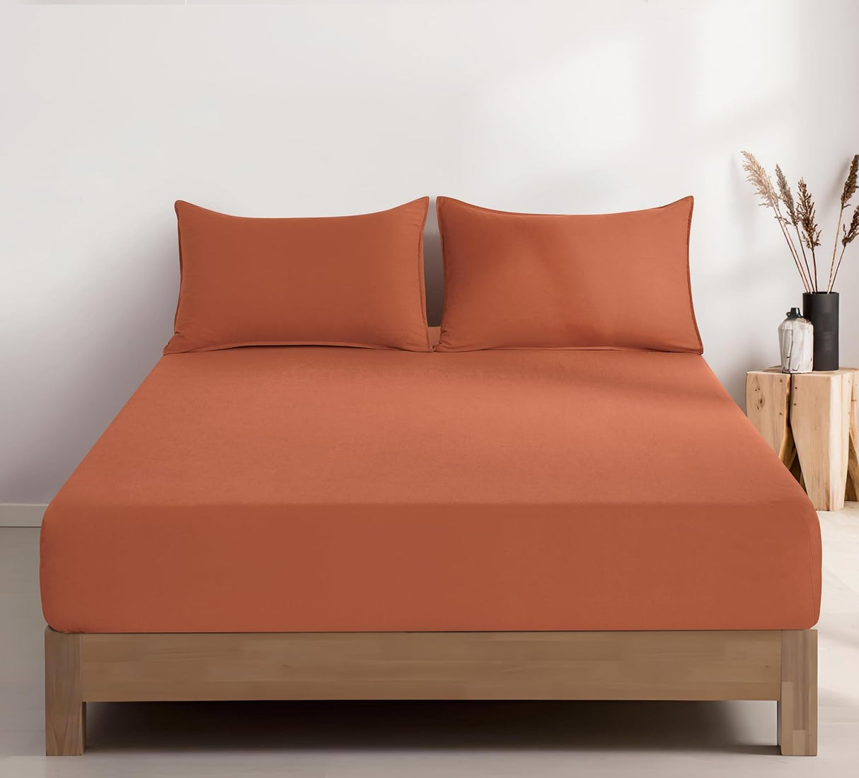 100% Vintage Washed Microfibre Fitted Sheet Set – Ultra Soft & Lightweight All-Season