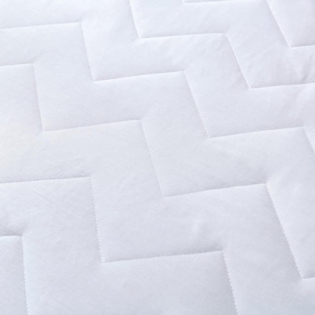 100% Ultra-Soft Cotton Quilted Anti-Microbial Mattress Cover Protector - Single Size