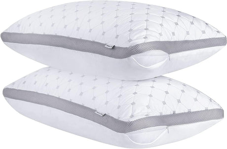Premium Bamboo Cooling Plush Down-Like Pillows - Twin Pack